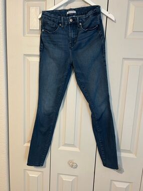 Good American Good Legs Dark Blue Skinny Jeans Sz 6/28 Denim Festival High Rise